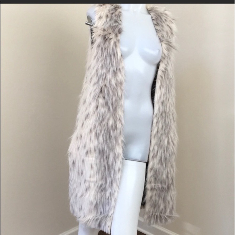 California C & C faux fur vest